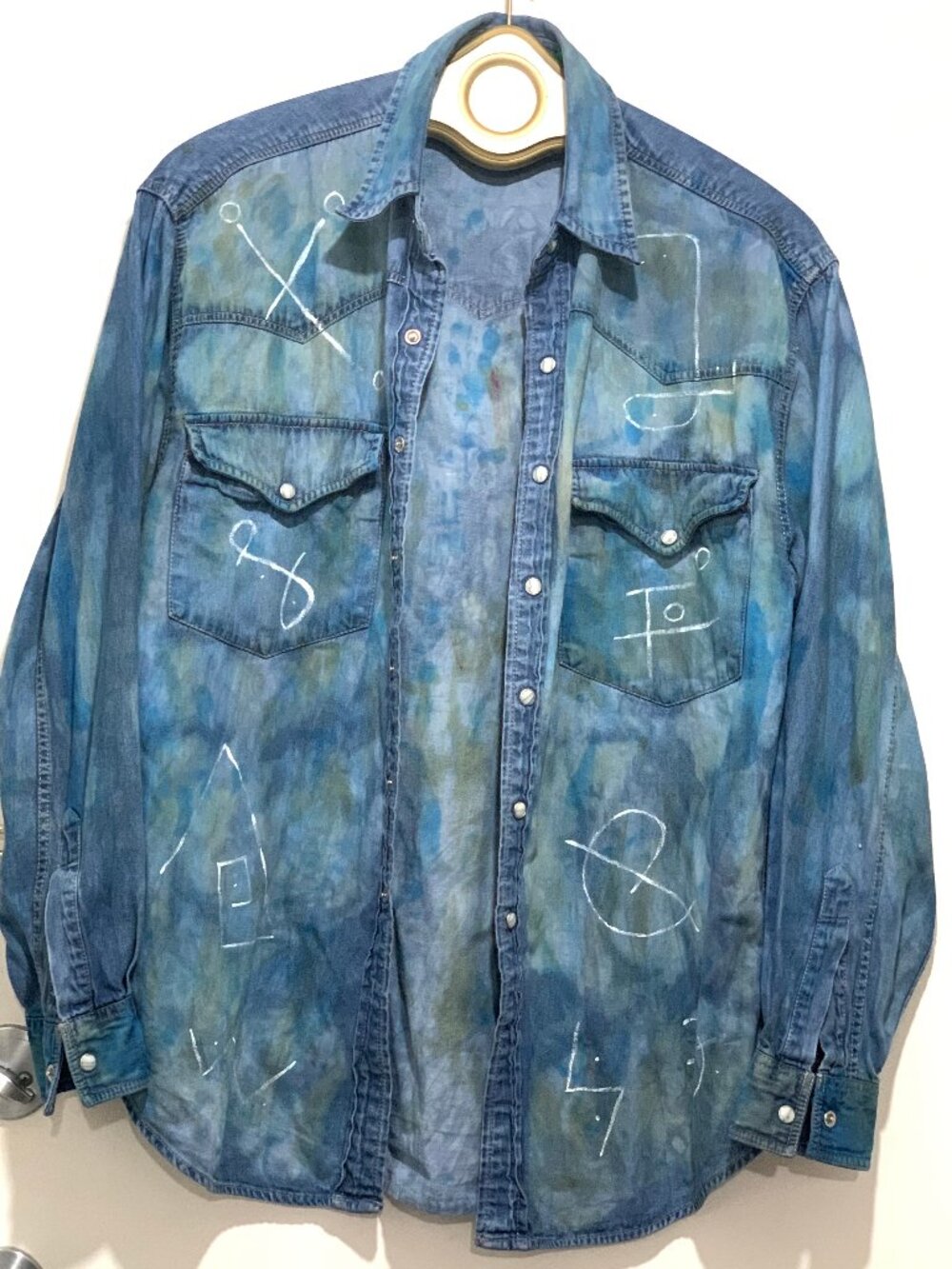 VINTAGE LEVIS TIE-DYE BUTTON-DOWN SHIRTS SIZE S